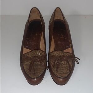 Vintage Size 35 / 5 Angelina 1980s Loafer Pumps Brown